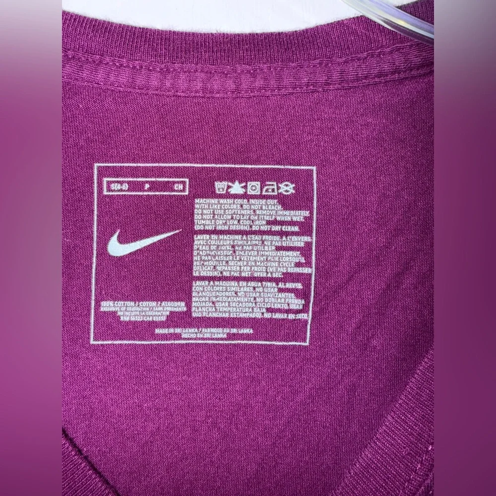 Nike Purple Long Sleeve Logo Shirt Size S